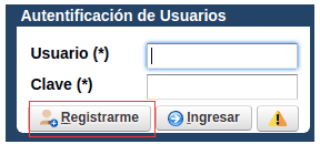 Figura 2 - Registrarme en el Sistema